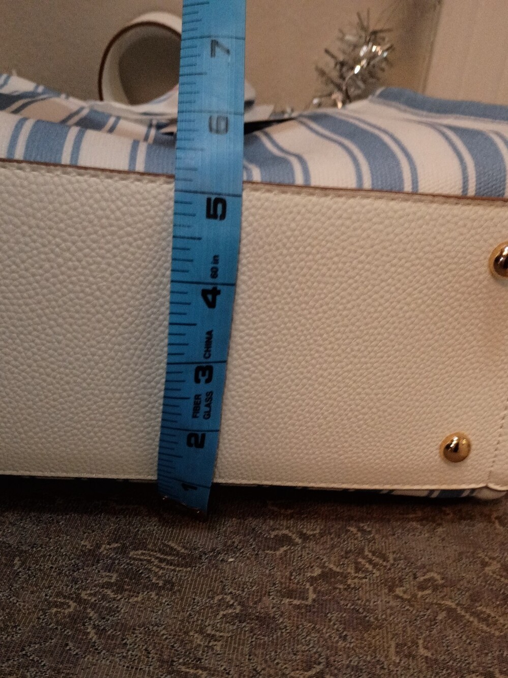 Nanette Lepore Two-Way Striped Tote with Scarf - Picture 10 of 11